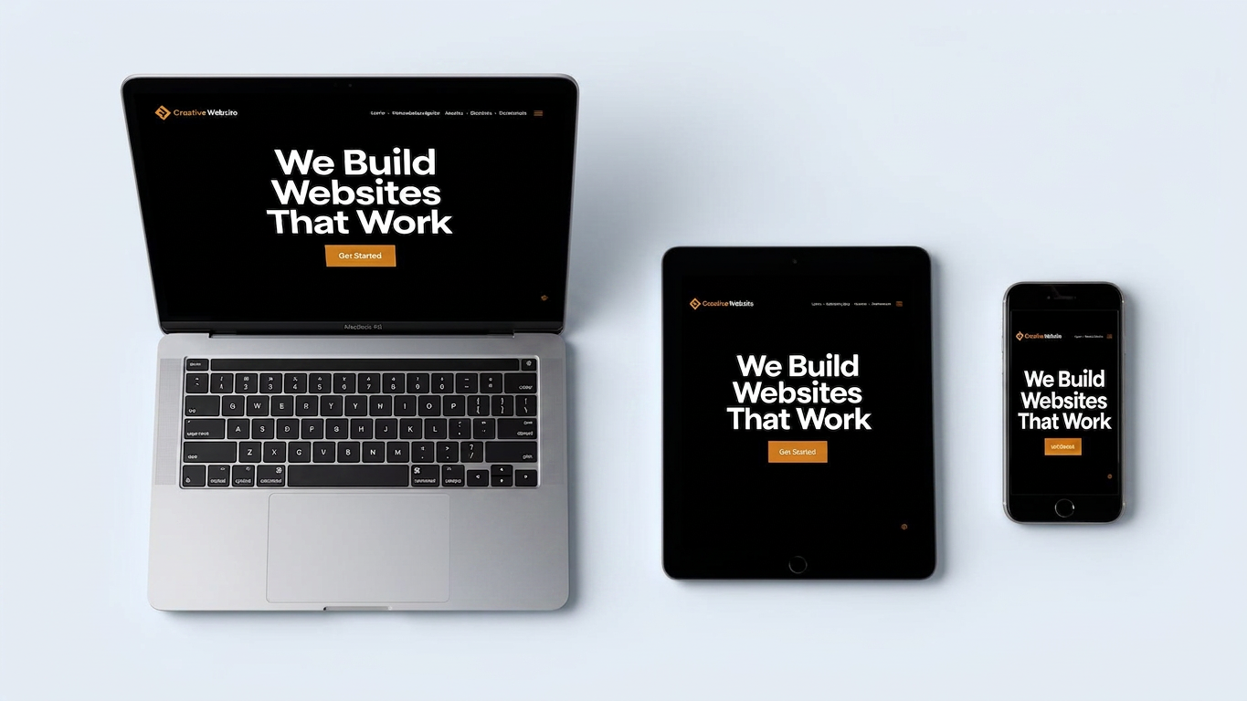 Multi-device website mockup